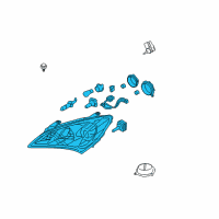 OEM 2011 Hyundai Genesis Coupe Head Lamp Sub Assembly, Left Diagram - 92103-2M070