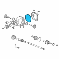 OEM Cadillac CTS Differential Cover Gasket Diagram - 22772331