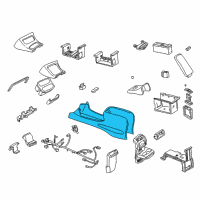 OEM 2001 Mercury Mountaineer Center Console Base Diagram - XL2Z78045A36BAC