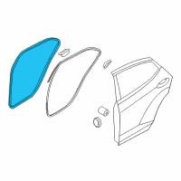 OEM 2016 Hyundai Elantra Weatherstrip-Rear Door Body Side LH Diagram - 83110-3Y000