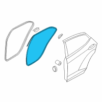 OEM 2012 Hyundai Elantra Weatherstrip Assembly-Rear Door Side RH Diagram - 83140-3Y000