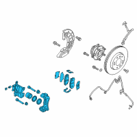 OEM Kia Optima Front Brake Assembly, Left Diagram - 58110D5100