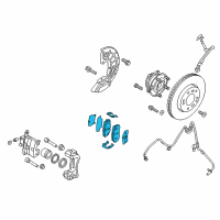 OEM 2017 Hyundai Sonata Front Disc Brake Pad Kit Diagram - 58101-D4A20