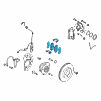 OEM 2018 Hyundai Ioniq Front Disc Brake Pad Kit Diagram - 58101-G2A00