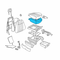 OEM 2004 Oldsmobile Silhouette Pad Asm, Driver Seat Cushion Diagram - 88897352