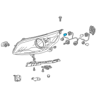 OEM Chevrolet Run Lamp Bulb Diagram - 13500813