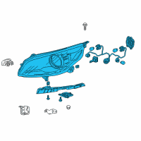 OEM 2016 Chevrolet Malibu Limited Composite Headlamp Diagram - 23285541