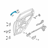 OEM Hyundai Accent Door Handle Assembly, Exterior, Right Diagram - 82661-H5050