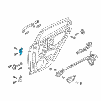 OEM 2019 Kia Niro Hinge Assembly-Rear Door Diagram - 79420D8000