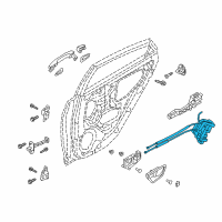 OEM Hyundai Latch Assembly-Rear Door, LH Diagram - 81410-J0010