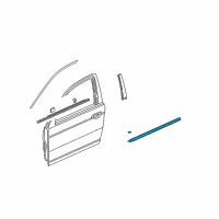 OEM 2004 Honda Civic Protector, R. FR. Door *NH675M* (MAGNESIUM METALLIC) Diagram - 75302-S5A-G01ZX