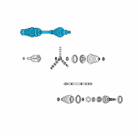 OEM 2000 Pontiac Bonneville Front Wheel Drive Shaft Kit Diagram - 26075600