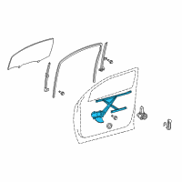 OEM 2012 Toyota Sequoia Window Regulator Diagram - 69802-0C030