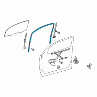 OEM 2011 Toyota Tundra Glass Run Diagram - 68151-0C040