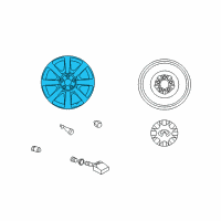 OEM 2003 Infiniti FX45 Spoke Alloy Wheel Diagram - 40300-CG225