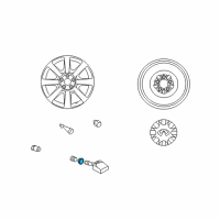 OEM Nissan 350Z Cap-Tire Pressure Diagram - 40703-CD001