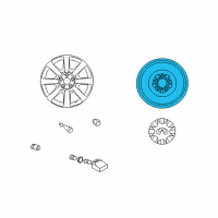 OEM 2007 Infiniti FX35 Spare Tire Wheel Assembly Diagram - 40300-CG077