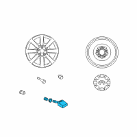 OEM 2009 Infiniti QX56 Sensor Unit-Tire Pressure Diagram - 40700-JK01B