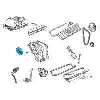 OEM 1999 Dodge Ram 2500 DAMPER-CRANKSHAFT Diagram - 53021284AA