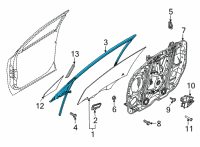 OEM Kia Run-Fr Dr WDO Glass Diagram - 82531P2001