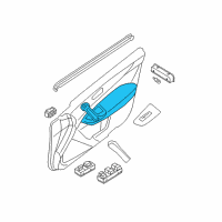 OEM Nissan Front Door Armrest Right Diagram - 80940-9DA0A