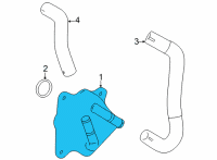 OEM 2022 Lexus NX350h Cooler Assy, Oil Diagram - 15710-25010