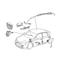 OEM 2010 Toyota Avalon Side Sensor Diagram - 89831-07010