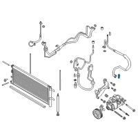 OEM Ford AC Line O-Ring Diagram - 9W7Z-19B596-A
