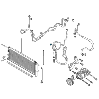 OEM Ford Taurus AC Line Seal Diagram - DS7Z-19B596-A