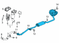 OEM Honda CR-V Silencer Complete, Exhaust Diagram - 18307-TPG-A01