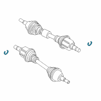 OEM Axle Assembly Retainer Clip Diagram - 4S7Z-4B422-A