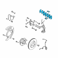 OEM Hyundai Elantra Front Disc Brake Pad Kit Diagram - 58101-F2A50