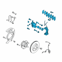OEM 2018 Hyundai Elantra Brake Assembly-Front, LH Diagram - 58110-F2500