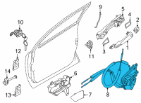 OEM 2021 Nissan Rogue Lock & Remote Control Assy-Front Door, Rh Diagram - 80500-6RA0A