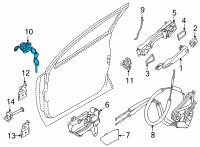 OEM Nissan Rogue Cylinder Set-Door Lock, LH Diagram - H0601-6RA0B