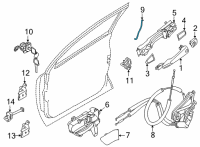 OEM 2021 Nissan Rogue Rod-Key Lock, LH Diagram - 80515-6RA0A
