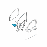 OEM 2012 Nissan Sentra Motor Assembly - Regulator, RH Diagram - 80730-ZE81A