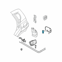 OEM Pontiac G3 Hinge Diagram - 96910787