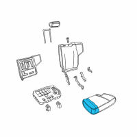 OEM 2003 Ford Explorer Sport Seat Cushion Pad Diagram - 1L2Z-9863840-BA