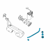 OEM 2006 BMW Z4 Tension Strap Diagram - 16-11-7-197-612