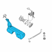 OEM 2006 BMW Z4 Plastic Fuel Tank With Left Sensor Diagram - 16-11-7-167-327