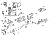 OEM Honda Ridgeline Gasket, Muffler Diagram - 18303-SM4-020