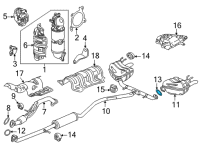 OEM Gasket, Muffler Diagram - 18303-SM4-020