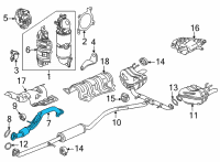 OEM 2022 Honda Civic PIPE ASSY- A, EX Diagram - 18200-T20-A01