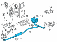 OEM 2022 Honda Civic MUFFLER, R- EX Diagram - 18307-T47-A01