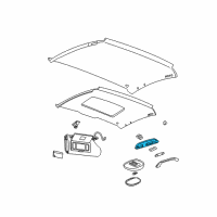 OEM 2003 Buick Regal Lamp Asm-Roof Rail Courtesy & Reading *Gray Diagram - 10349795