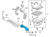 OEM Ford Maverick TUBE - AIR CLEANER INTAKE Diagram - LX6Z-9C675-C