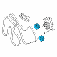 OEM 2019 Ford F-350 Super Duty Serpentine Idler Pulley Diagram - BC3Z-6C348-A