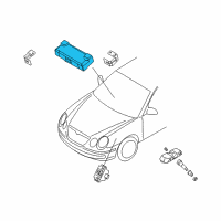 OEM Kia Amanti Tire Pressure Monitoring Sensor Module Assembly Diagram - 958003E200