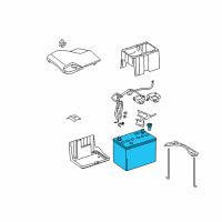 OEM 1992 Honda Accord Battery Assembly (80D26R-Mf) Diagram - 31500-SF1-A1100M